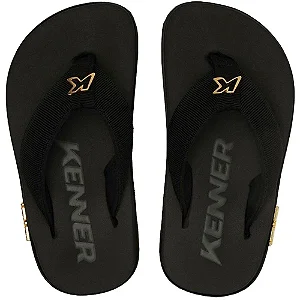 Chinelo Infantil Kenner Kivah Kids TKS preto