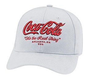 BONE COCA COLA BORDADO FRONTAL DORA U BRANCO