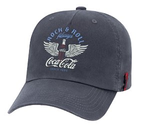 BONE COCA COLA SILK FRONTAL E ETIQUETA LATERAL JULIA PT U CINZA ES DARK GRAY 664
