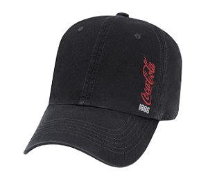 BONE COCA COLA BORDADO DESLOCADO 1886 JULIA PT U PRETO PRETO 102