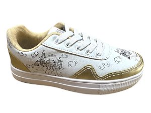 Tênis Bobbie Goods Princessa nfantil Colorir Branco