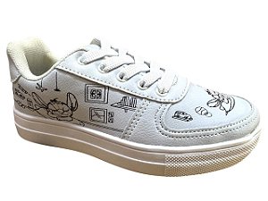 Tênis Bobbie Goods Stitch nfantil Colorir Branco