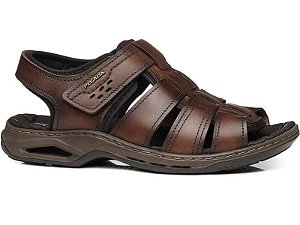 Sandália Masculina Pegada Couro Conforto Tiras 133233