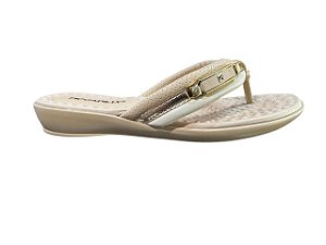 Piccadilly Chinelo Anabela Feminino Salto 3 cm Ref. 500411-7 – Cor Off White