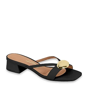Tamanco Feminino Vizzano Salto Baixo Grosso Bloco Conforto 6454.132