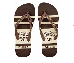 Chinelo Masculino Coca-Cola Original CC4854 – Off White/Marrom