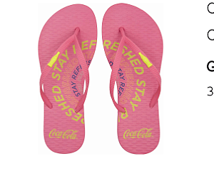 Sandália Feminina Coca-Cola CC4838 – Pink