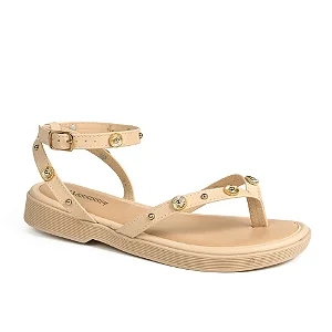 Sandália Mississipi Rasteira Bege MC567