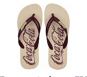 Chinelo Masculino Coca-Cola Refraction CC4851 – Off White/Bordô