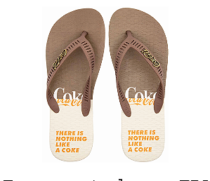 Chinelo Masculino Coca-Cola CC4840 – Off White & Marrom