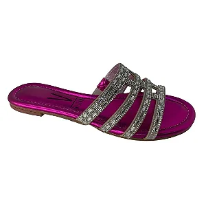Rasteira Brilho Vizzano Feminina – Pink Cristal 6235,1685
