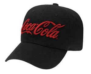 BONE COCA COLA BASICO BORDADO NOME FRONTAL JULIA PT U PRETO PRETO 102