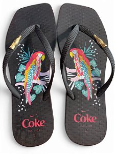 Chinelo Feminino Coca-Cola Arara Tropical CC5037