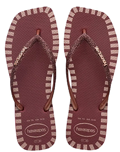 Havaianas Slim Square Glitter Contou