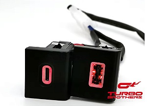 Tomadas USB C + USB console central amarok V6 2.0