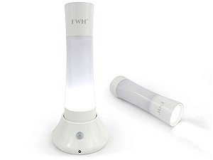 Luminária Lanterna Inteligente Luz Noturna Recarregável Indução SOS Strobo USB Casa
