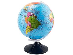 Globo Terrestre Profissional Studio 30cm Com Divisão De Países Base Em Plástico Decoração