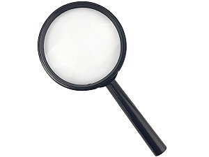 Lupa Lente Aumento Zoom De Mão 75mm Lente De Vidro Corpo Em Plástico Para Leituras Ampliação Até 5x