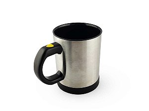 Caneca Mixer Automático Mistura Sozinha 400ML Com Alça e Tampa Metal e Plástico Para Café Achocolatado