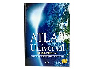Atlas Universal Brasil Especial Capa Dura Politico Relevo Clima Sistema Solar Mundo e Culturas DCL