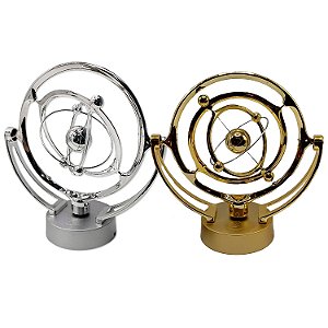 Pendulo de Newton Orbital Cinético USB Movimento Perpetuo Decoração de Mesa Geek Nerd