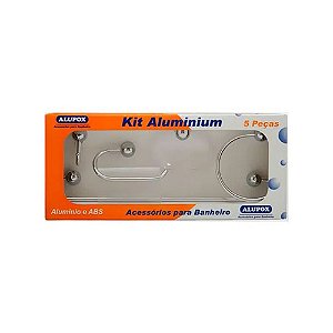 Kit de Acessórios para Banheiro Aluminium 5 Peças Alupox