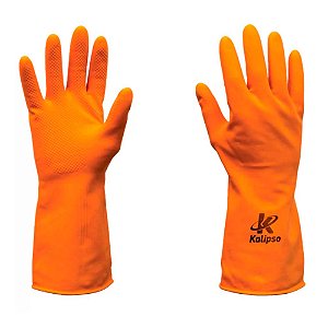 Luva para Mão Multiuso Látex Orange Tamanho 10/XG Kalipso