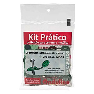 Kit Prego Telha Verde Onduline Com 20 Peças