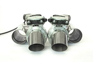 Difusor de Escapamento 2,5" Pol Inox 304 Controle Remoto estágio Duplo Para v6, v8 e v12