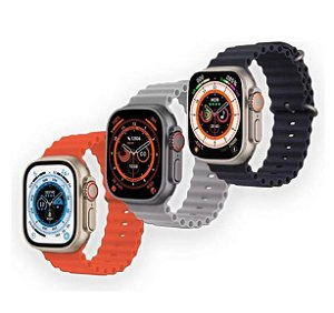 Relógio Smartwatch Inteligente Blulory Glifo 8 Ultra Bluetooth GPS Cor:Cinza (O
