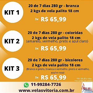 KIT 2 - VELAS COLORIDAS