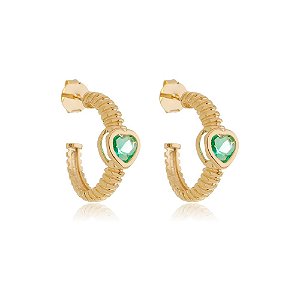 Brinco de argola dourado banho em ouro 18k