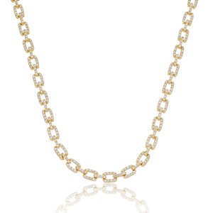 Colar de corrente dourado banho em ouro 18k
