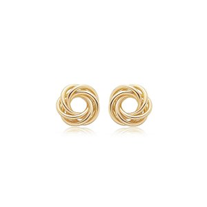 Brinco de base liso dourado banho em ouro 18k