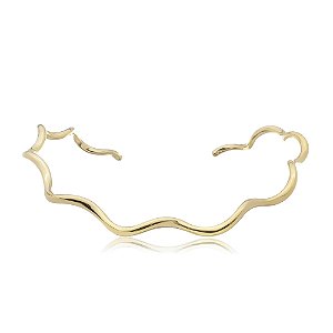 Colar de aro dourado banho em ouro 18k