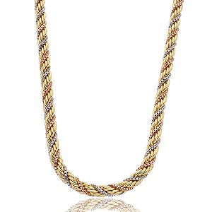 Colar baiano dourado banho em ouro 18k