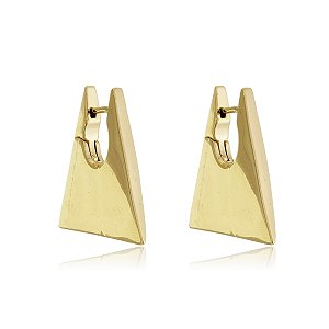 Brinco de argola dourado banho em ouro 18k