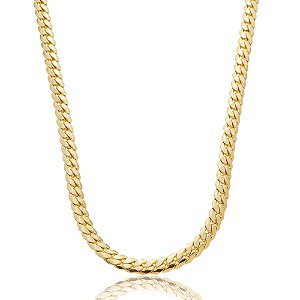 Colar de corrente dourado banho em ouro 18k