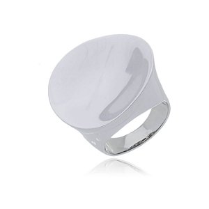 Anel liso banho em rodio branco