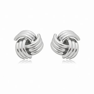 Brinco de base banho em ródio branco