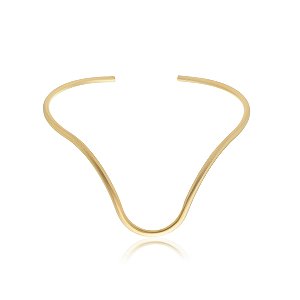 Bracelete de aro liso banho em ouro 18k