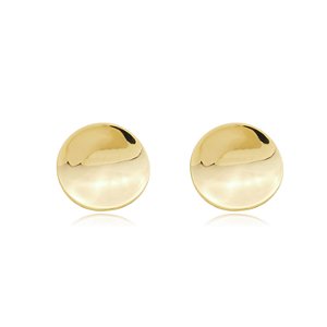 Brinco de base liso banho em ouro 18k