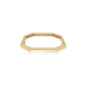 Bracelete dourado liso banho em ouro 18k