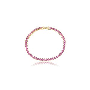 Pulseira de riviera banho em ouro 18k