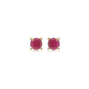 Brinco de base com zirconia banho em ouro 18k