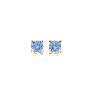 Brinco de base com zirconia banho em ouro 18k