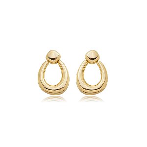 Brinco de base dourado banho em ouro 18k