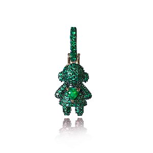 Pingente de menina dourado cravejado de zirconia banho em ouro 18k