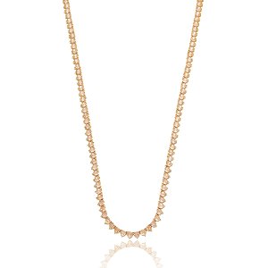 Colar de riviera com zirconia morganita banho em ouro 18k