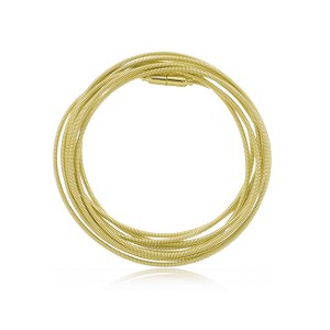 Colar corda de violão liso banho em ouro 18k